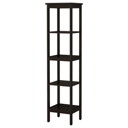 Стеллаж ХЕМНЭС, морилка черно-коричнев (42x172 см)