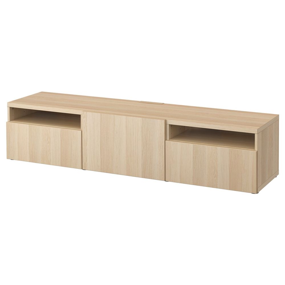 Тумба под ТВ, Лаппвикен под беленый дуб, 180x42x39 см IKEA БЕСТО 492.502.95 - фото 1