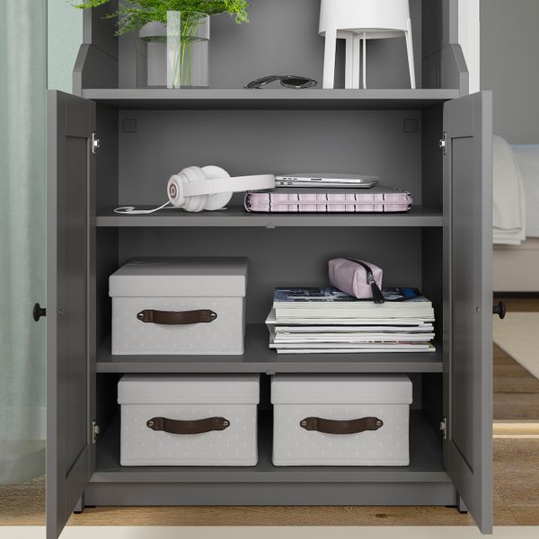 Коробка с крышкой, серый/с рисунком 25x35x15 см IKEA BLÄDDRARE БЛЭДДРАРЕ 404.743.94 - фото 3