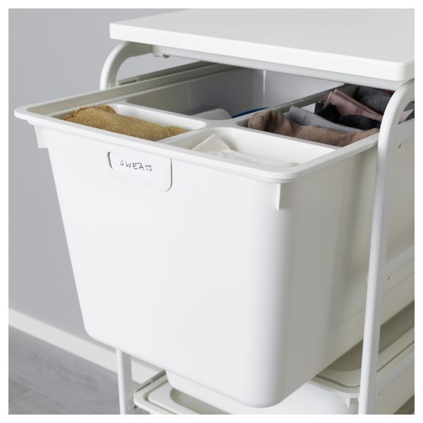 Каркас/5 коробки/верхняя полка АЛЬГОТ, белый (41x60x105 см) - схема-чертеж с размерами