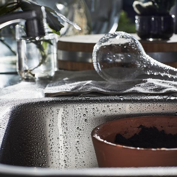 Модуль с мойкой, черный/нержавеющая сталь для сада 86x61 см IKEA GRILLSKÄR ГРИЛЛЬСКЭР 204.889.19 - фото 7