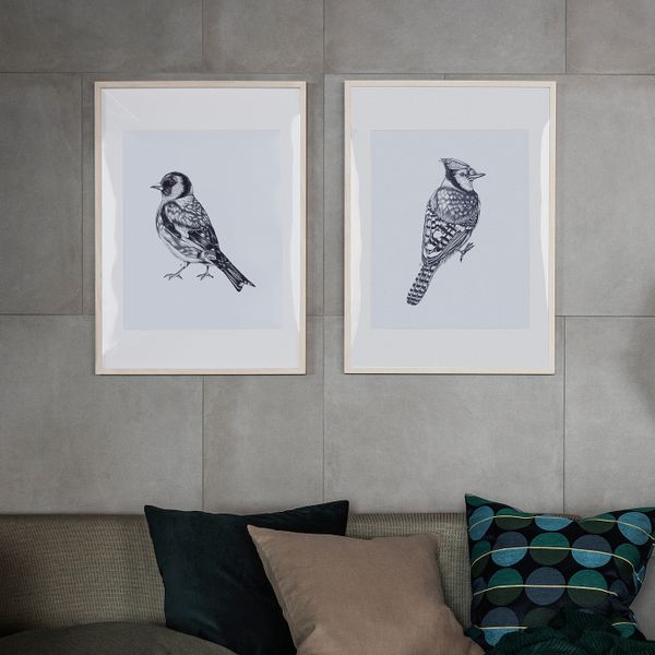 Рама, под березу 40x50 см IKEA HOVSTA ХОВСТА 403.657.57 - схема-чертеж с размерами