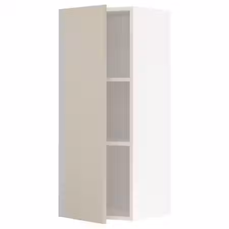 METOD Навесной шкаф с полками - белый/Havstorp бежевый 40x100 см