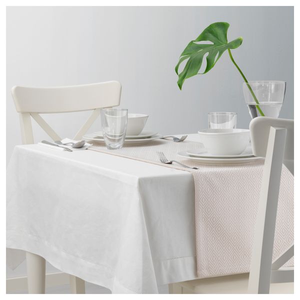 Дорожка настольная ГОДДАГ, бежевый, белый (35x130 см) - фото 2