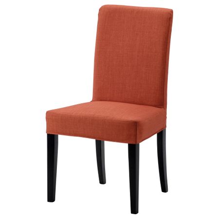 Стул ХЕНРИКСДАЛЬ, коричнево-чёрный, Шифтебу темно-оранжевый