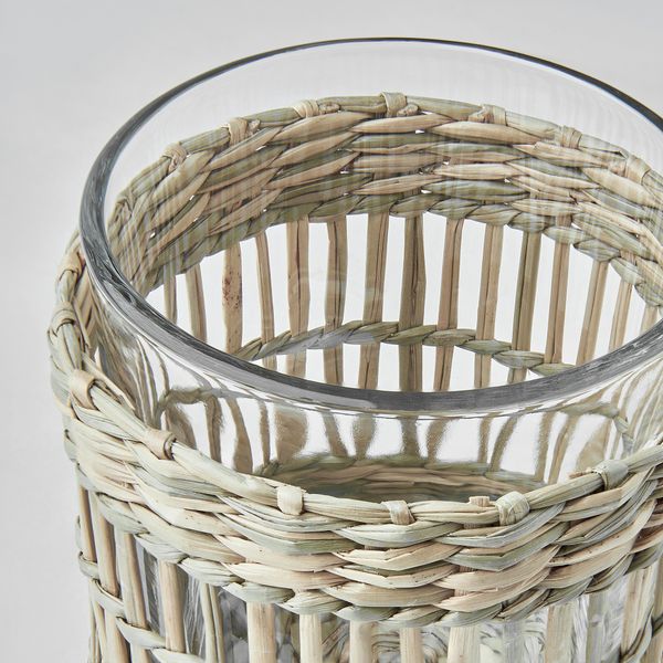 Подсвечник для греющей свечи, ручная работа осока IKEA SLIPPRIG 905.314.10 - фото 3