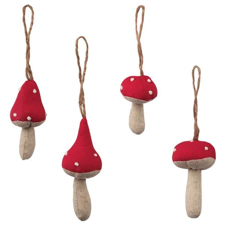 Подвесные украшения, 4 предм., гриб IKEA ВИНТЕРФЕСТ 604.308.94