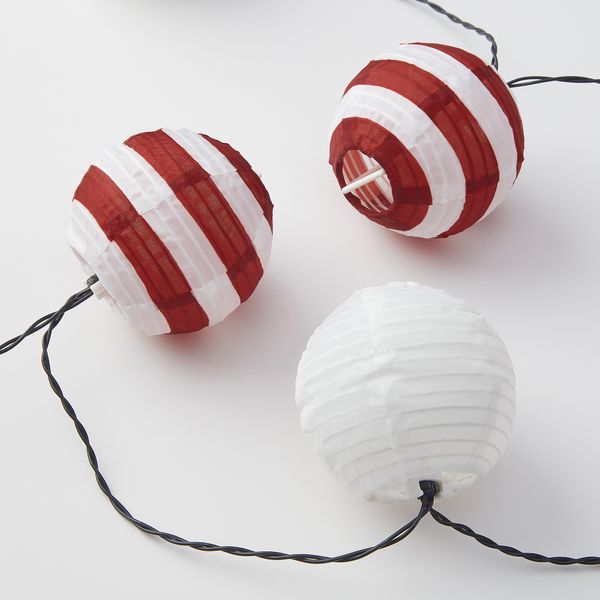 Гирлянда, 12 светодиодов, на солнечной батарее для сада, красный полоска IKEA SOLVINDEN 405.146.82 - фото 4