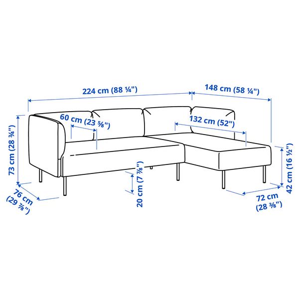 IKEA, дополнительный ракурс - схема-чертеж с размерами