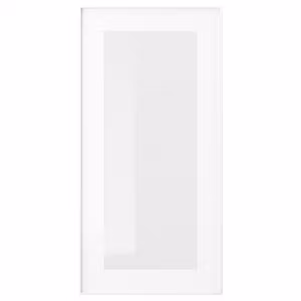 HEJSTA Стеклянная дверь - белый/прозрачное стекло 30x60 см - фото 1