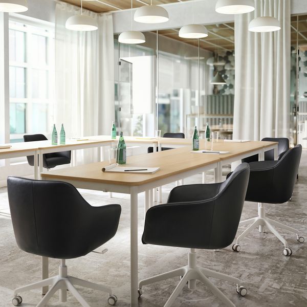 Конференц-стул, Grann черный-белый IKEA LÅNGFHATTEFJÄLL ХАТТЕФЬЕЛЛЬ ЛОНГФЬЕЛЛЬ, TOSSBERG ТОССБЕРГ 195.096.92 - фото 6