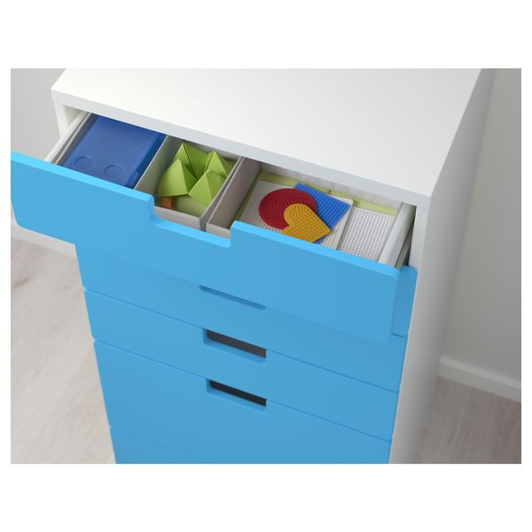 Комбинация для хранения с ящиками СТУВА, белый, синий (60x50x128 см) - фото 3