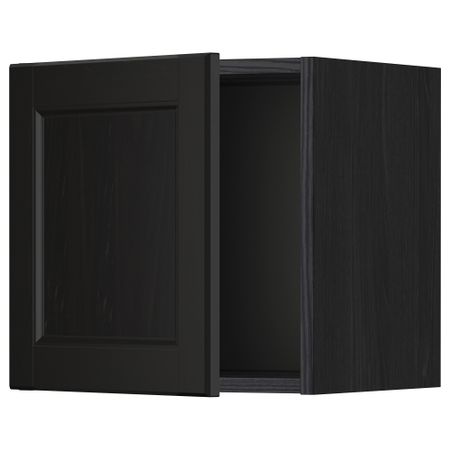 Шкаф навесной МЕТОД, черный, Лаксарби черно-коричневый