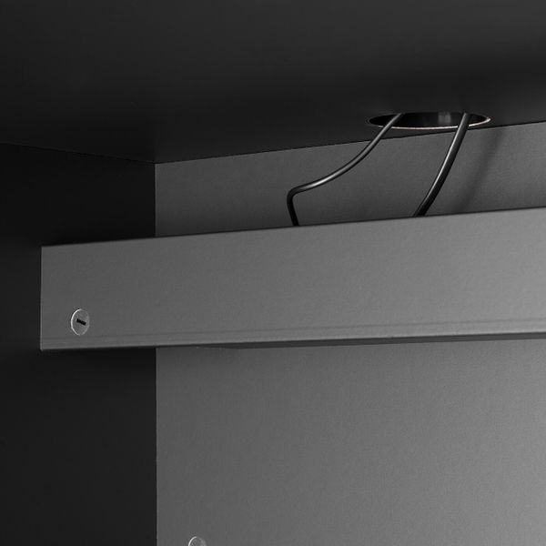 Комбинация для хранения, черный 198x65x190 см IKEA BRIMNES БРИМНЭС 593.997.24 - фото 4