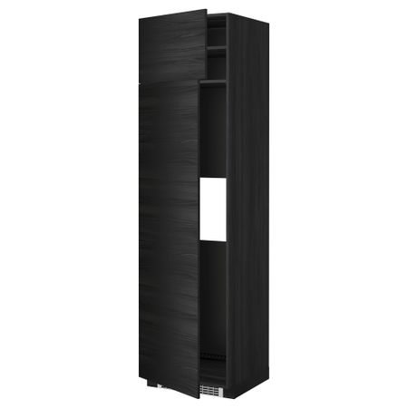 Высокий шкаф для холодильника или морозильник МЕТОД, черный, Тингсрид черный
