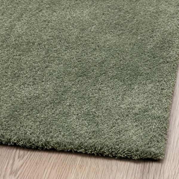 Ковер, короткий ворс, светлый серо-зеленый 133x195 см IKEA KNARDRUP КНАРДРУП 405.141.49 - фото 2