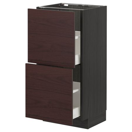 Напольный шкаф с 2 ящиками, 40x37 cm IKEA METOD МЕТОД, MAXIMERA МАКСИМЕРА 693.344.02