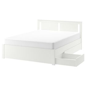 SONGESAND Каркас кровати с 4 ящиками - белый 160x200 см