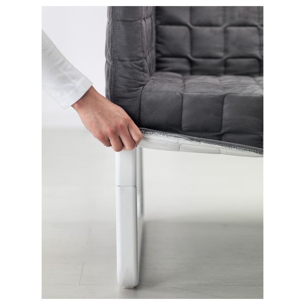 2-местный диван КНОППАРП, серый - схема-чертеж с размерами