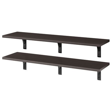 BERGSHULT / RAMSHULT Навесная полка, комбинация - коричнево-чёрный 120x30 см