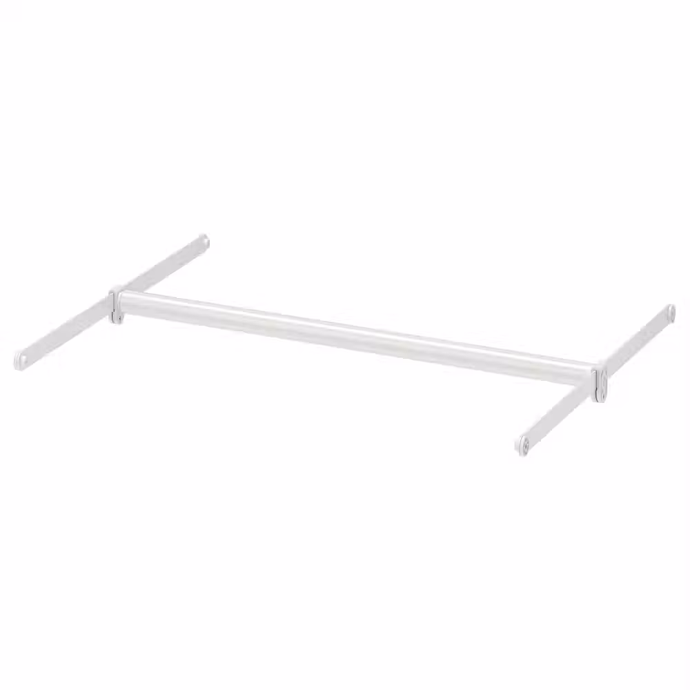 HJÄLPA Платяная штанга+2 накладные шины - регулируемый/белый 60-100x55 см - фото 1