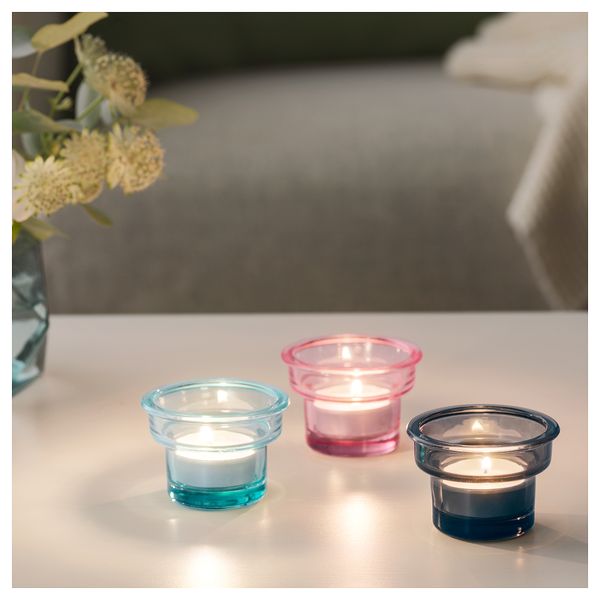 Подсвечник для греющей свечи СОММАР 2018, бирюзовый/серый, розовый (6 см) - фото 2