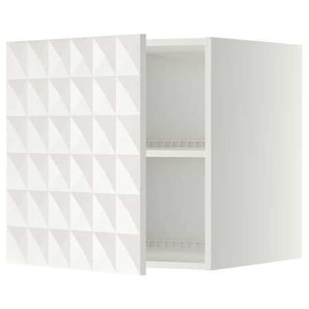 Верхний шкаф на холодильник, морозильник МЕТОД, белый, Гэррестад белый