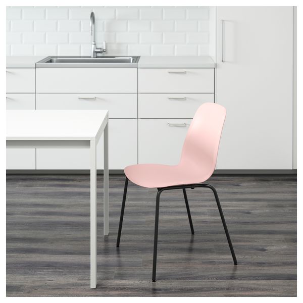 Стул ЛЕЙФ-АРНЕ, розовый, Брур-Инге черный - фото 2