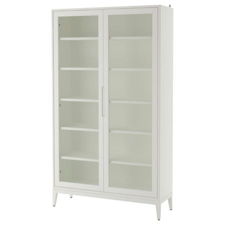 Шкаф-витрина, белый 118x203 см IKEA REGISSÖR РЕЖИССЁР 203.623.40