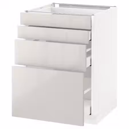 METOD / MAXIMERA Напольн шкаф 4 фронт панели/4 ящика