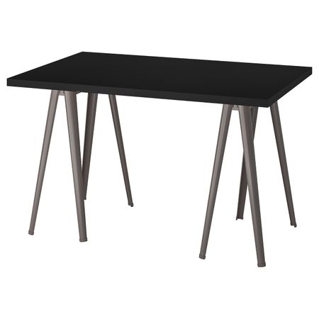 Письменный стол, черный/темно-серый 120x80 см IKEA MÅLVAKT МОЛВАКТ / NÄRSPEL НЭРСПЕЛЬ 994.399.64