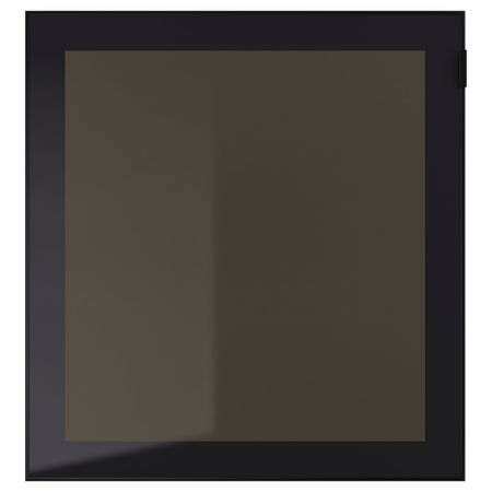 Стеклянная дверь, черный-дымчатое стекло 60x64 см IKEA GLASSVIK ГЛАССВИК 803.839.57