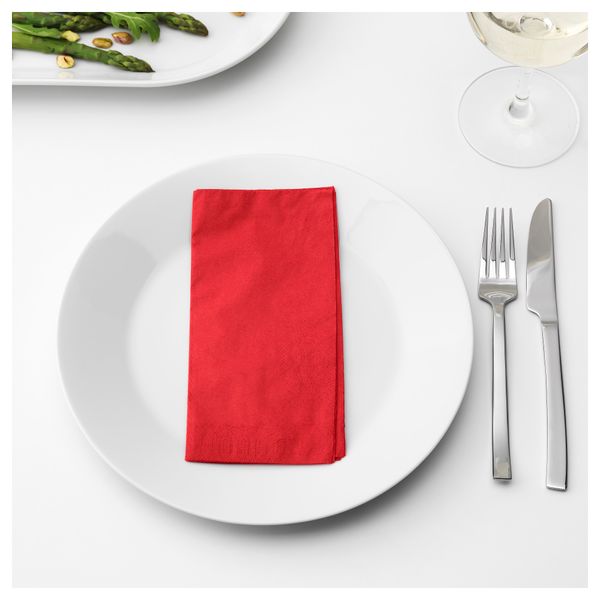 Салфетка бумажная ФАНТАСТИСК, красный (40x40 см) - фото 2