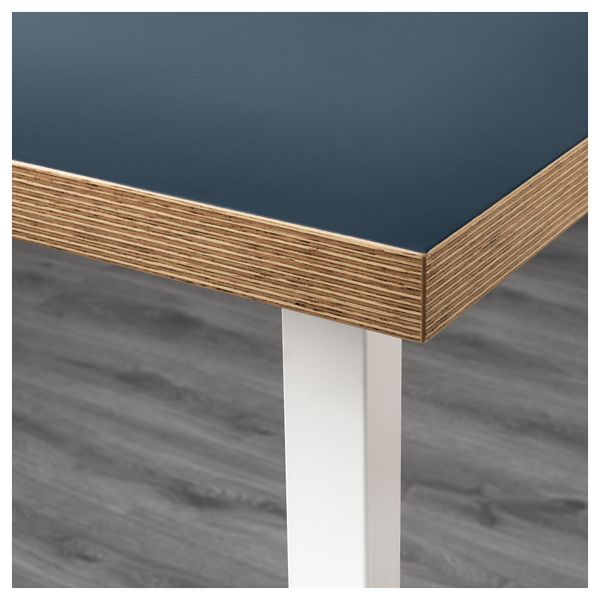 Стол ЛИННМОН / ГОДВИН, синий, белый (120x60 см) - схема-чертеж с размерами