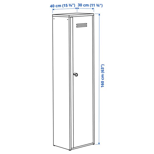 Шкаф с дверью, белый, 40x160 см IKEA IVAR ИВАР 503.815.92 - схема-чертеж с размерами