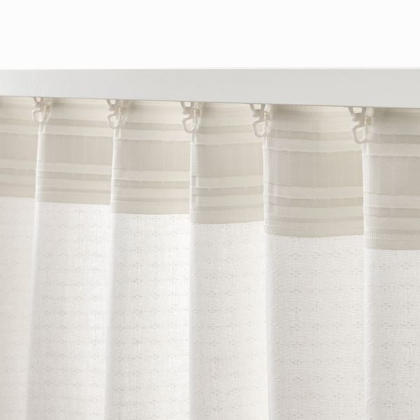 Гардины с прихватом, 2 шт., белый 145x300 см IKEA AMILDE АМИЛЬДЭ 304.279.30 - фото 4