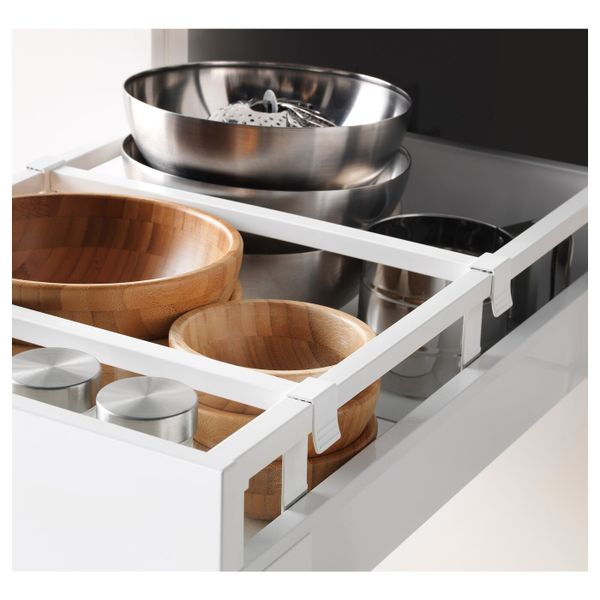 Высокий шкаф + полки/4ящ/двр/2фасада, черный/Эдсерум коричневый 40x60x220 см IKEA МЕТОД / МАКСИМЕРА 193.659.76 - фото 6