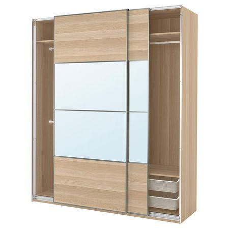 PAX / MEHAMN/AULI Гардероб с раздвижными дверьми