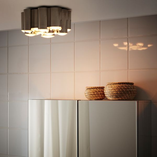 Светодиодный потолочный светильник, светло-серый, хромированный IKEA СЁДЕРСВИК 703.610.17 - фото 2