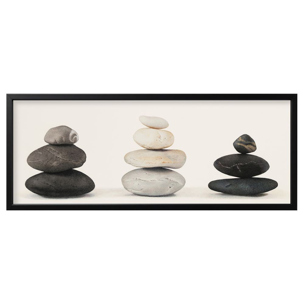 Картина с рамой, камни, черный, 140x56 см IKEA BJÖRKSTA БЬЁРКСТА 294.716.03 - фото 1