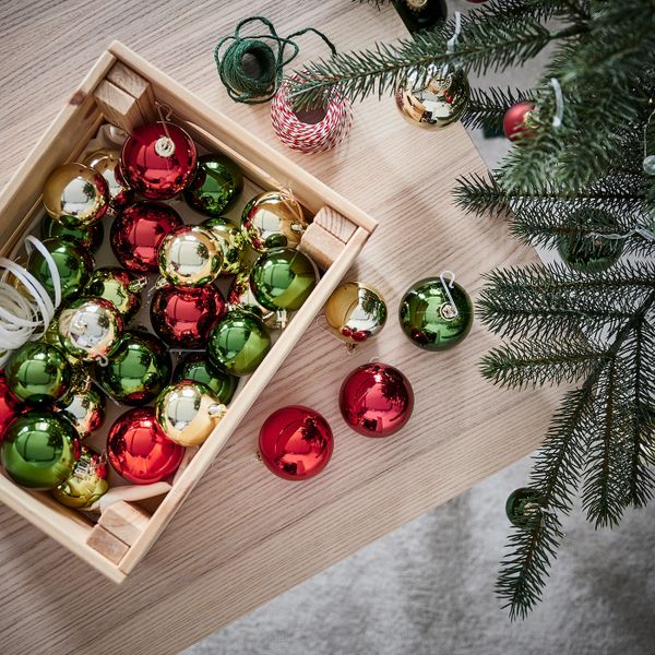 Набор елочных шаров, 32 шт., разные цвета IKEA VINTER 2021 ВИНТЕР 2021 504.985.92 - схема-чертеж с размерами