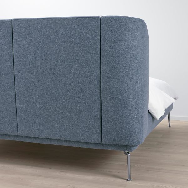 Каркас кровати с обивкой, Гуннаред синий 180x200 см IKEA TUFJORD ТЮФЬЁРД 804.464.17 - фото 4