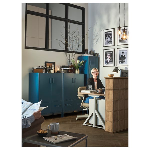 Шкаф с дверцами и ящиками, синий 80x47x119 см IKEA IDÅSEN ИДОСЕН 003.979.44 - фото 5