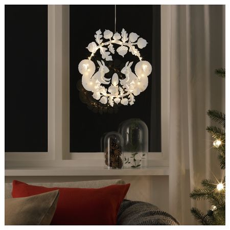 Бра/подвесной светильник СТРОЛА, с батарейным питанием, белочка белый