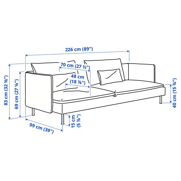 IKEA, дополнительный ракурс - схема-чертеж с размерами