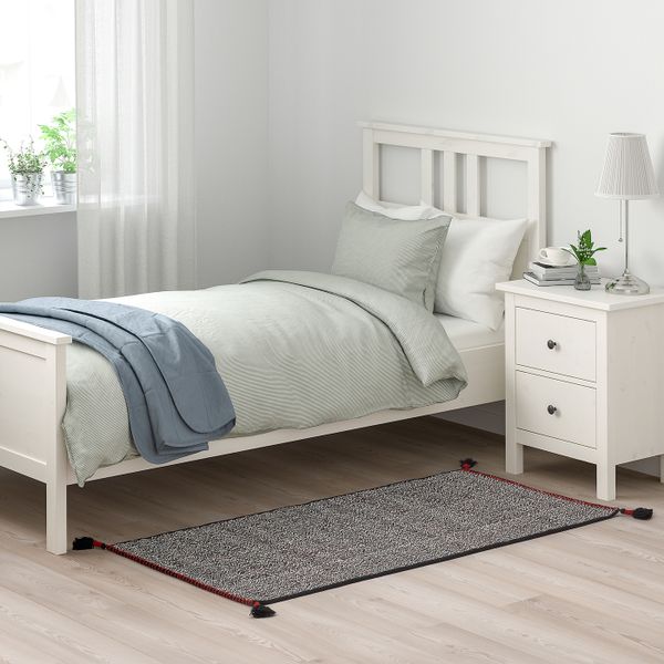 Ковер безворсовый, черный-белый 75x150 см IKEA KOKSEBY КУКСЕБИ 704.810.05 - схема-чертеж с размерами