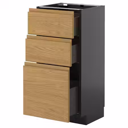 METOD / KNIVSHULT Напольный шкаф с 3 ящиками