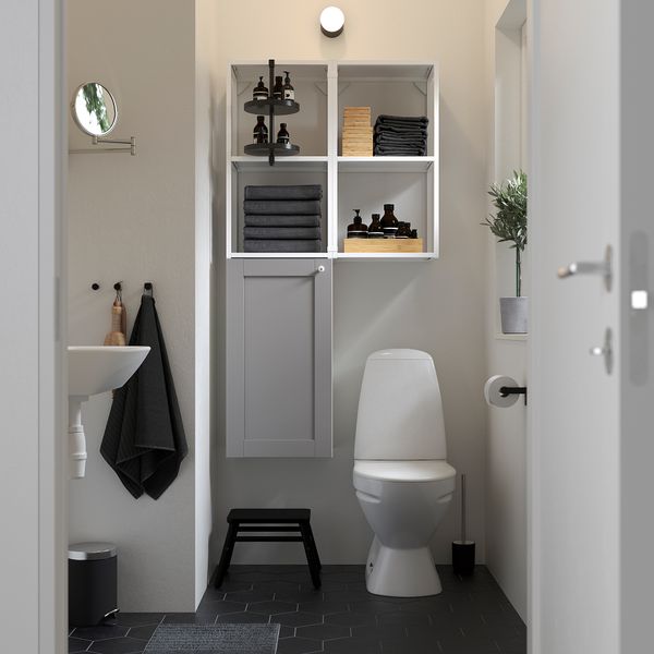 Комбинация для хранения, 80x32x150 см, белый, серый каркас IKEA BEGIVENHET БЕГИВЕНХЕТ 094.802.36 - фото 6