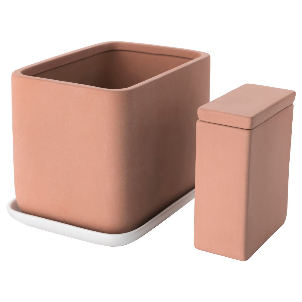 Кашпо с самополивом, 4 предмета АНВЭНДБАР (15 см) - фото 1