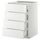 Напольный шкаф, 4 фронтальных панели, 4 ящика МЕТОД / ФОРВАРА, белый, Рингульт белый